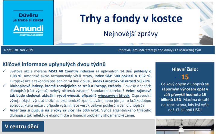 Trhy a fondy: aktuálně k 30.9.2019