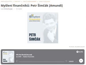 Podcast Myšlení finančníků s Petrem Šimčákem (CIO Amundi)