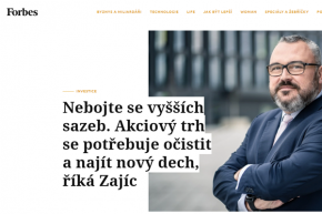 Portfolio manažer Petr Zajíc pro Forbes: trh se potřebuje nadechnout